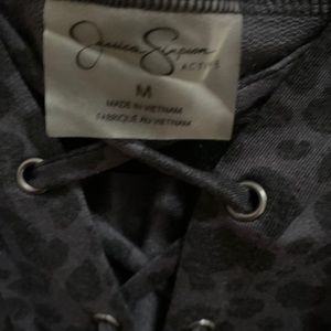 Jessica Simpson Black Leopard Hoodie